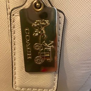 Coach off white leather tote